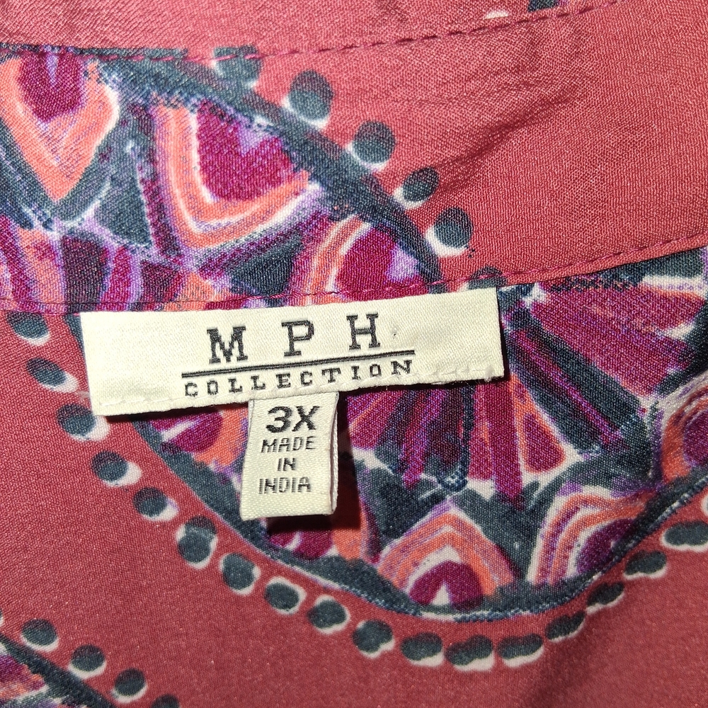 Pink Patterned Button-Up Dress - Picture 2 of 3
